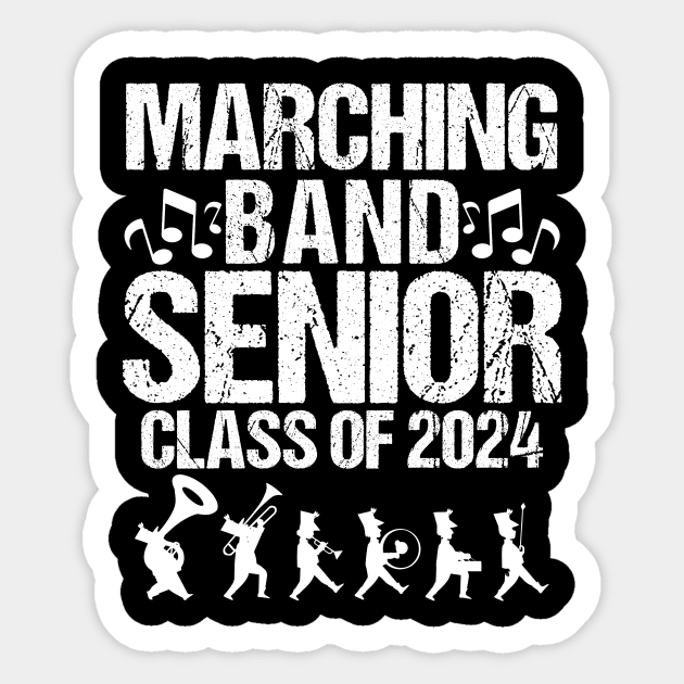 Marching Band Senior 2024 Musician Graduating Class Grad Sticker by Giftyshoop